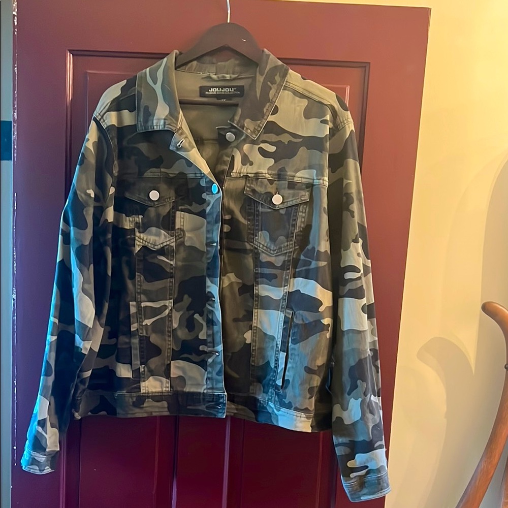 Jou Jou Premium Olive Denim Jacket